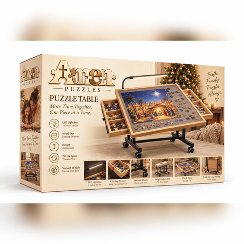 Amen Puzzles Rolling Puzzle Table