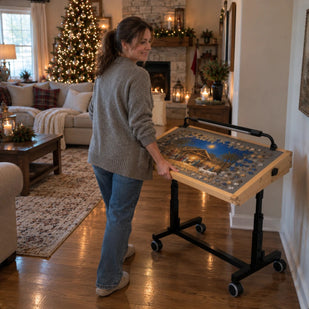 Roll it away mid-puzzle